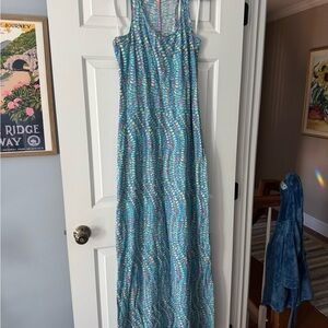 Lilly Pulitzer Blue Patterned Maxi Dress